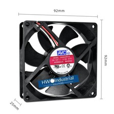 1/piece AVC DS09225R12L 3-wire DC12V 0.13A 9CM Chassis Cooling Fan