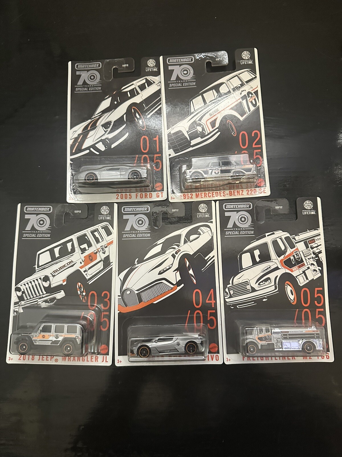 2023-Matchbox 70th Anniversary Special Edition SET OF 5-1:64 NEW