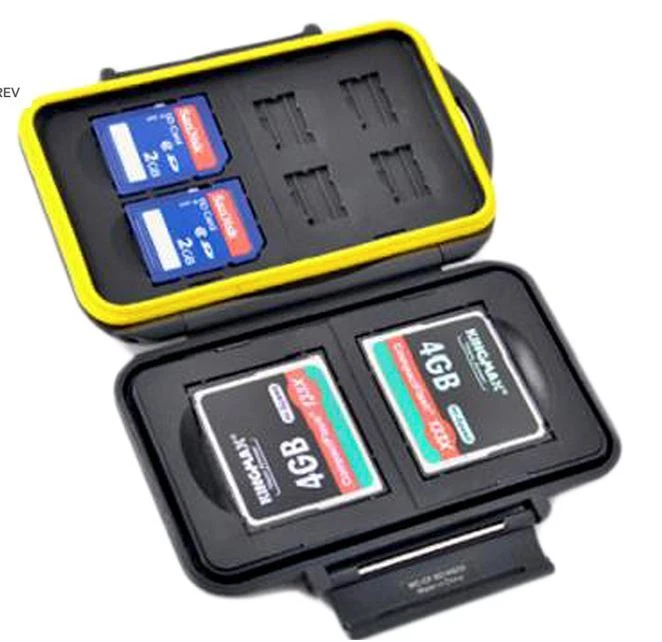 JJC Rubber Waterproof Memory Card Case fits 2 x CF, 2 x SD, 4 x Micro SD cards - Image 3 of 3