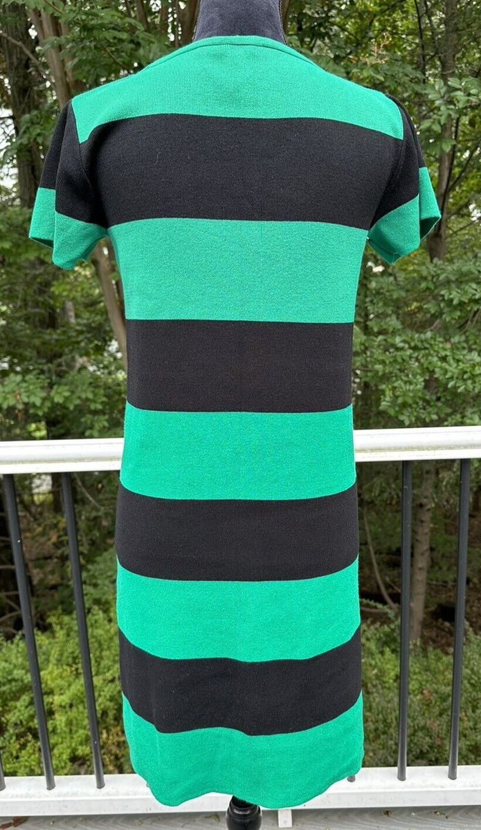 MNG Mango Green Black Wide Stripe Stretch Dress Size XS | eBay