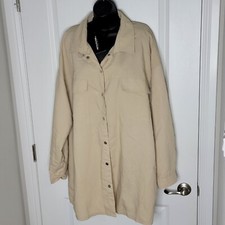 Pretty Little Thing  Women's 16 | US 12 Beige Multi Pocket Utility Shirt Dress