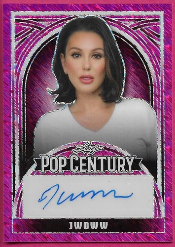 2024 Leaf Metal Pop Century JWOWW #BA-JW2 diagonal schimmernd rosa Autogramm 2/7