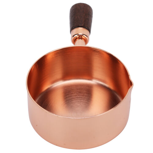 (2) Saucepan Nonstick Sauce Pan Wooden Handle Rose Gold Stainless Steel - Picture 7 of 22