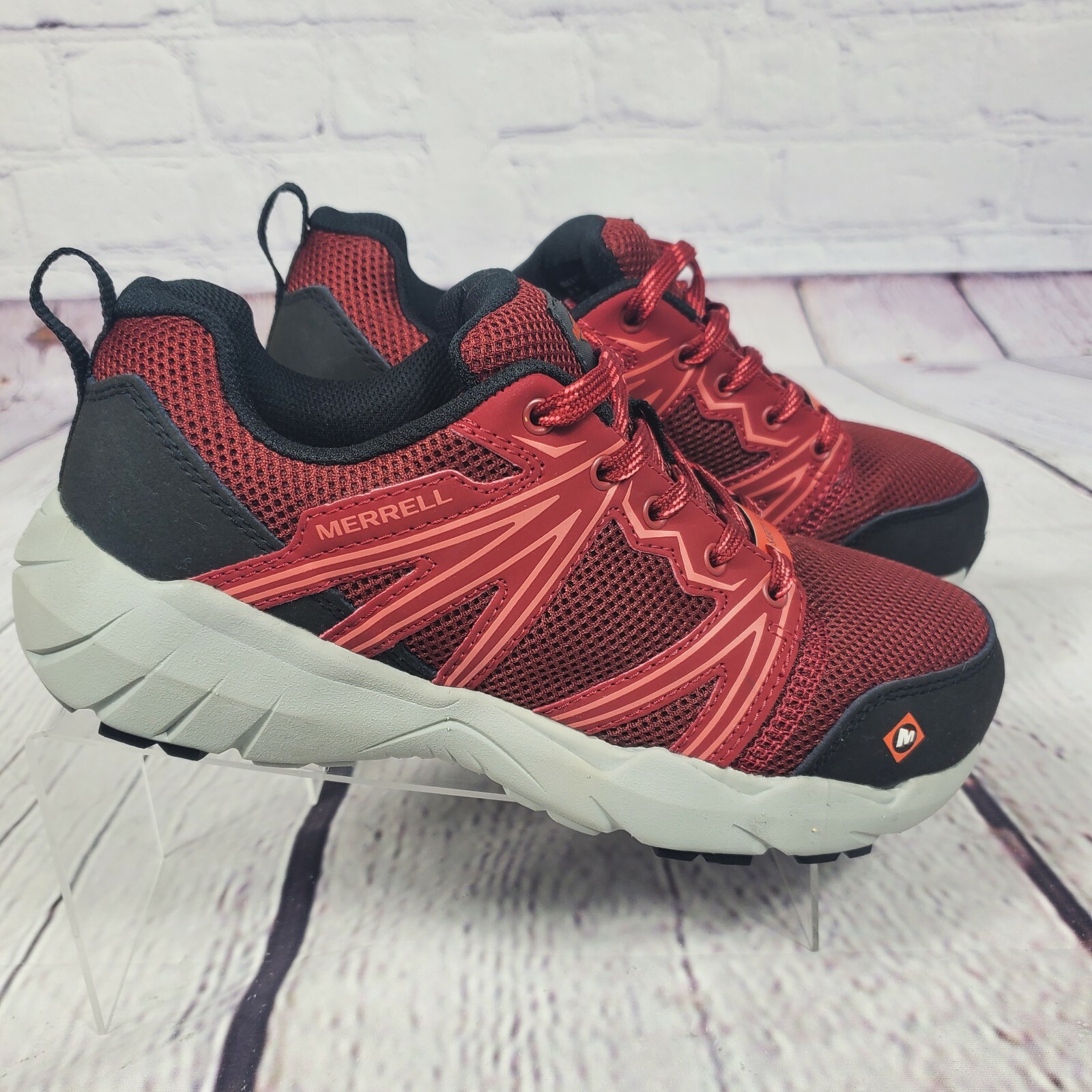 Scarpe da lavoro Merrell donna misura 6 5 rosse fullbench punta acciaio