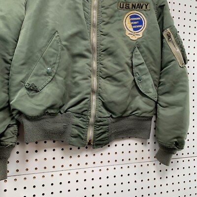 ブルゾン RONRON INNER POINTED BOMBER MA1 JUMPER KHAKI RR24DJP3821KK VTG USAF Alpha Industries MA-1 Bomber Jacket Mens Small US