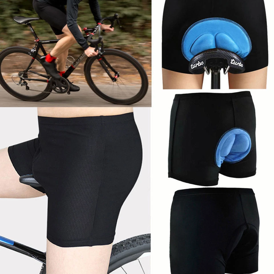 NUEVO Bicicleta Gel 3D Bicicleta Ciclismo Montar Pantalones Acolchados Hombres Ropa Interior US RÁPIDO Foto 2 de 4