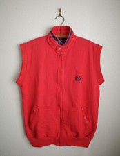 Vintage Nike John McEnroe Zip up Tennis Vest Checkered Tag Size Medium Red EUC