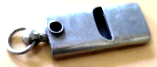 VINTAGE Herm Sprenger scout Flat Twin Tone Whistle 6.25 cm with hook - Picture 2 of 5