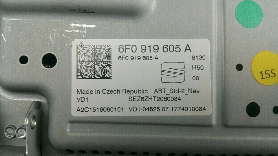 Orig Seat Ibiza Arona Bedieneinheit Bildschirm Display Navi Reader 6F0919605A - Bild 3 von 4