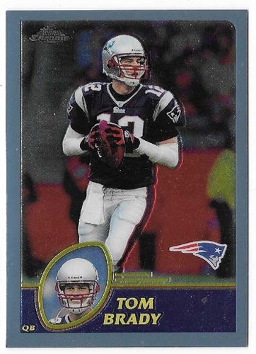 Tom Brady #124 2003 Topps Chrome card