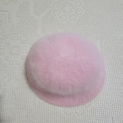 PINK ANGORA HAIR BUCKET HAT Soft Furry Plush Summer Cap - Picture 2 of 4