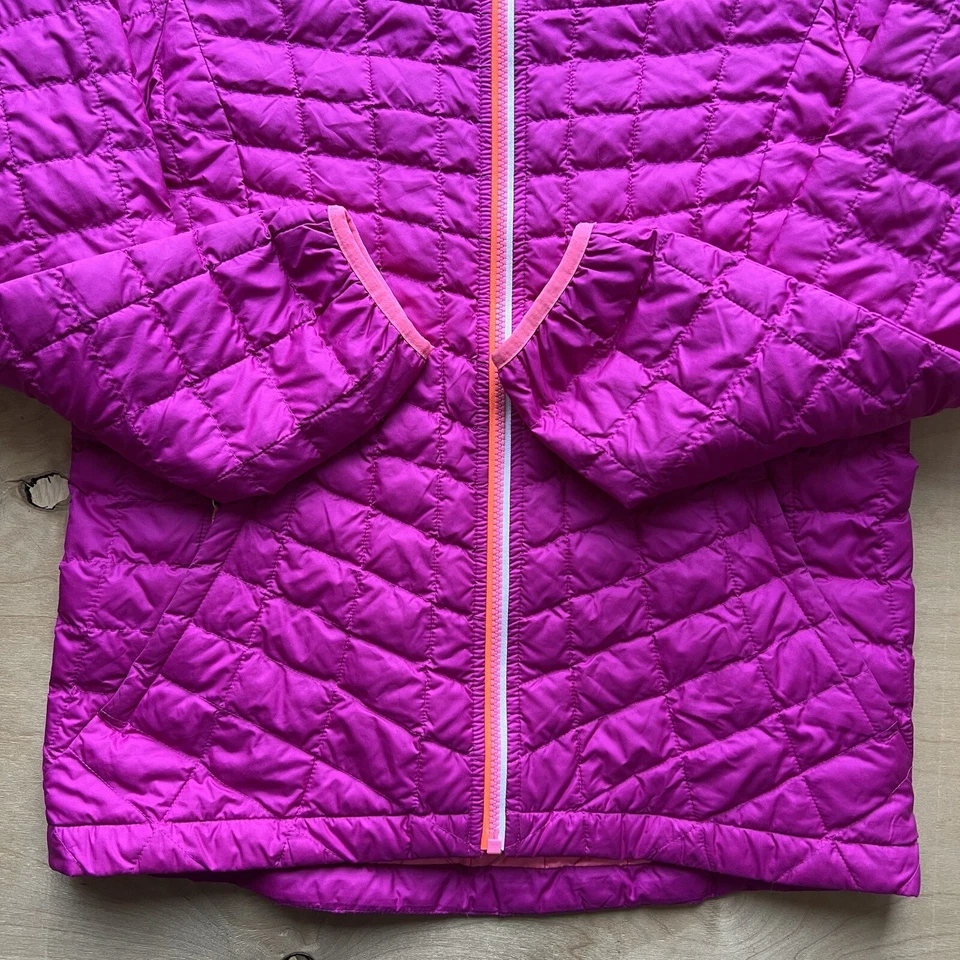 Chaqueta North Face Thermoball Juvenil XL Rosa Cremallera Completa Aislada Puffer Prendas Exteriores Foto 4 de 4