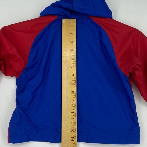 Vintage JC Penny Toddler Sz 3T Windbreaker Jacket Red Blue Zip Front Long Sleeve - Picture 10 of 10