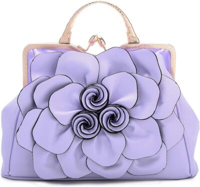 SUNROLAN Women's Evening Clutches Handbags Formal Party Wallets Light  Purple