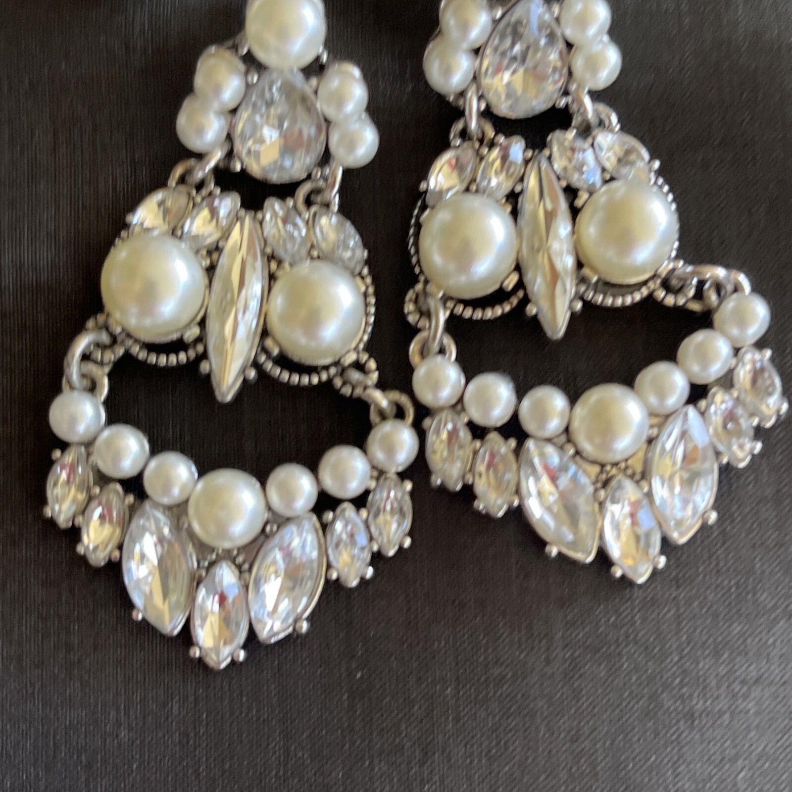 Earrings Pierced Statement Dangling Chandelier Br… - image 9