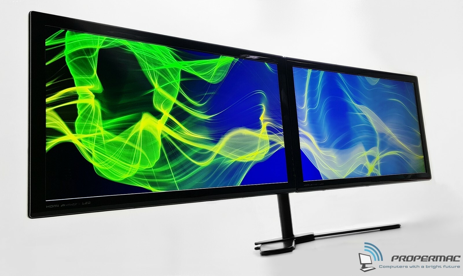 Dual Monitor Screen Setup 2 x 21.5"" HDMI  VGA DVI Full HD Dual Stand Speakers