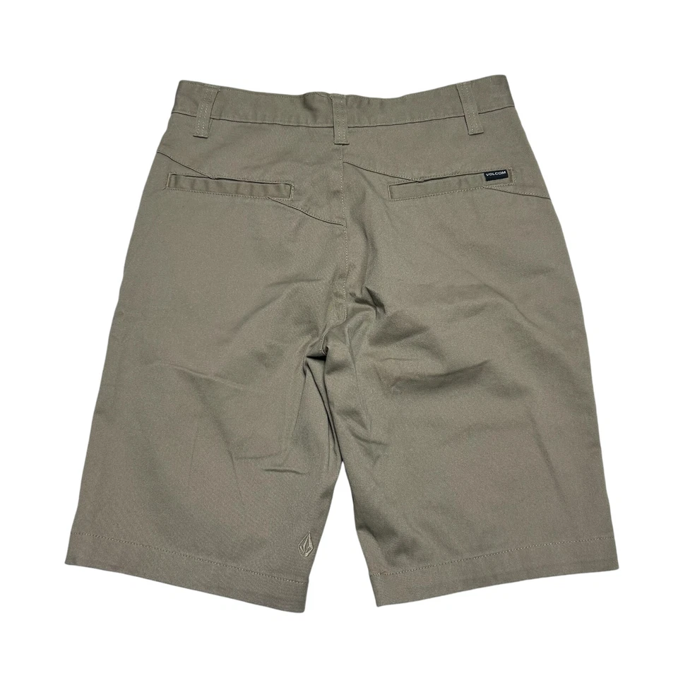 Volcom Frickin Chino Shorts Mens 28 Khaki Flat Front Casual Outdoors - Image 2 of 4