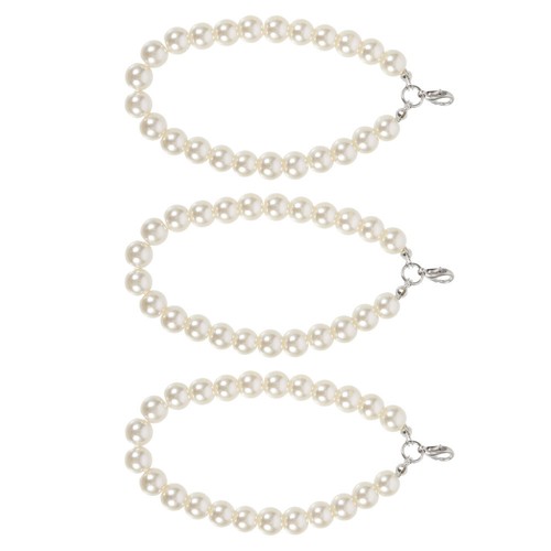 Set of 4 Pearl Chain Mobile Phone Case Lanyard Beaded Wrist Strap - Zdjęcie 5 z 12