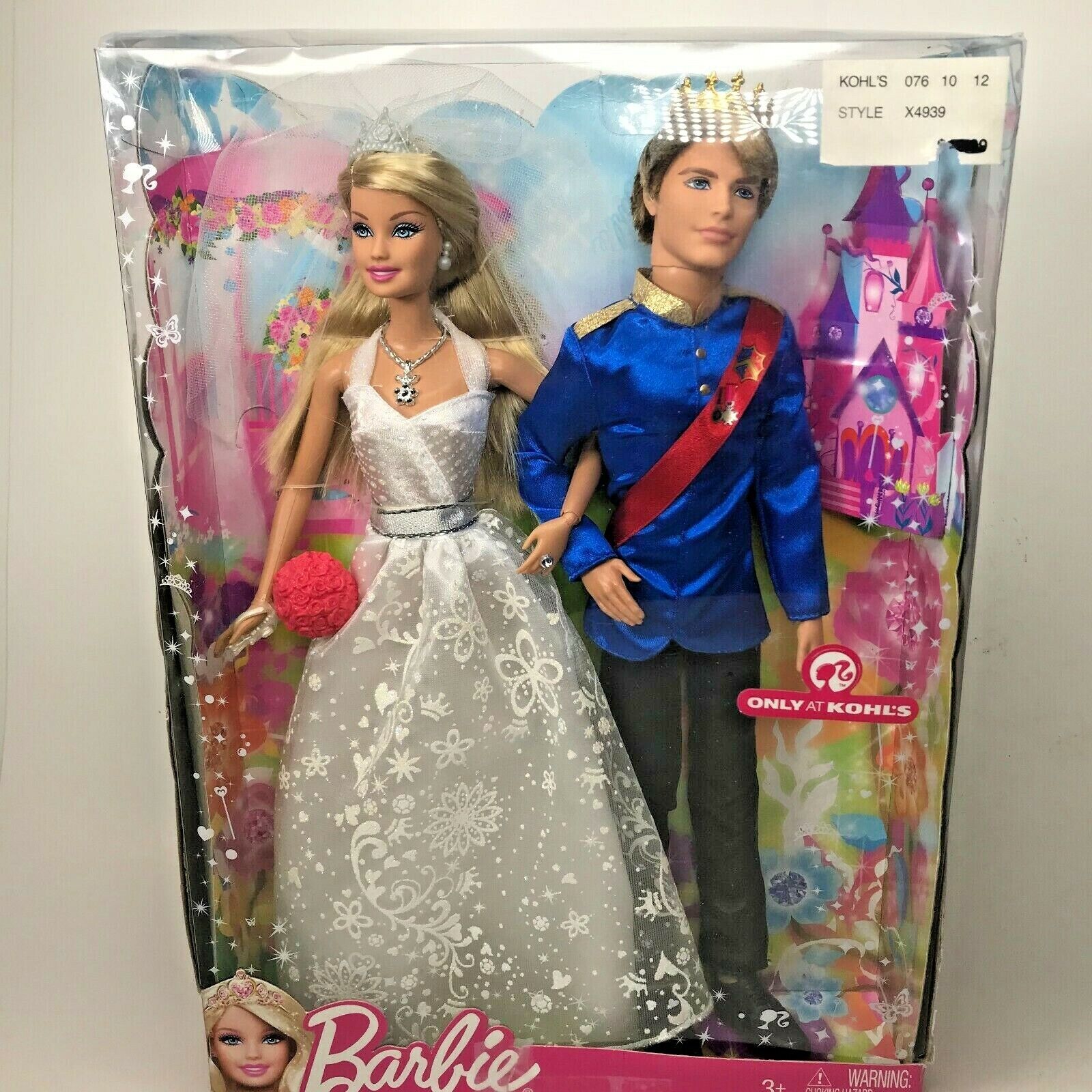 Intentie inhoud draagbaar Mattel Barbie Fairytale Wedding Doll Set Kohl's Princess Barbie & Prince Ken  Nw2 | eBay