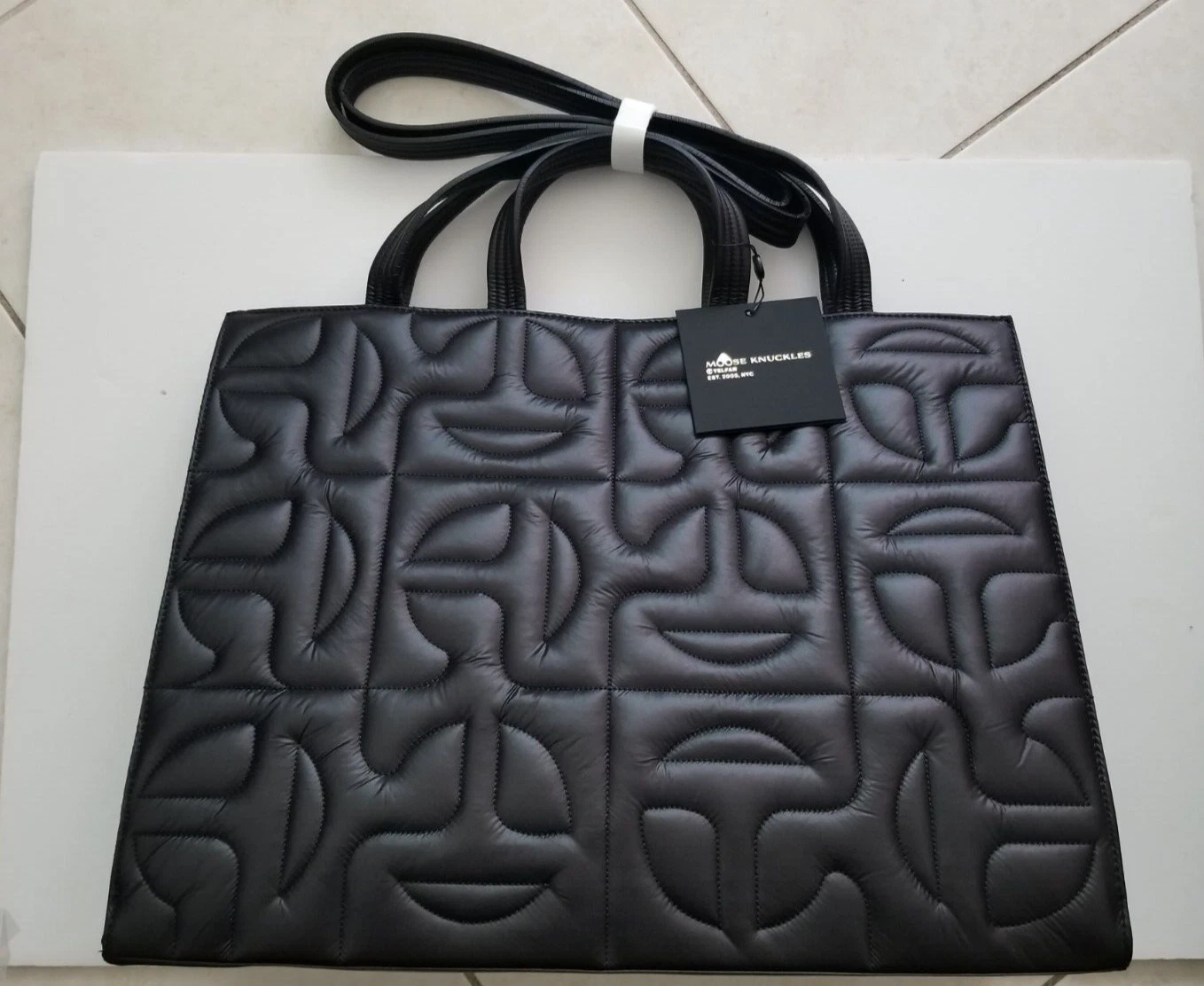 Grand cabas matelassé Moose Knuckles x Telfar noir neuf avec étiquette ? LIVRAISON RAPIDE ?