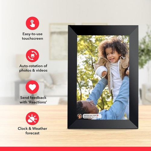 32GB Smart Digital Photo Frame - 10.1" IPS Touchscreen with Auto-Rotate Feature - Picture 7 of 11