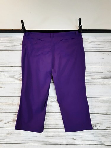 Eddie Bauer Travex Womens Crop Pants Size 16 Purple Stretch Outdoor Hiking - Picture 4 of 5