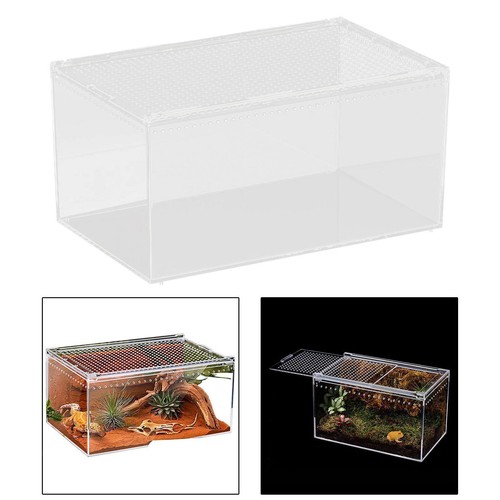 Rettile Terrario Trasparente Gabbia Rettili per Rane Tartarughe Gamberi - Imagen 5 de 7