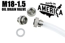 Compact Stainless Steel Quick Oil Drain Valve Plug M18-1.5 FITS: Porsche