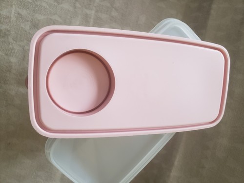 Tupperware alto de colección - 469-9 contenedor de alimentos/snacks para guardián de cereales con tapa rosa - Imagen 7 de 11