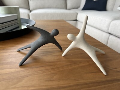 Lineasette Hand Sculpted Ceramic Gymnast Figurines Set  Made In Italy