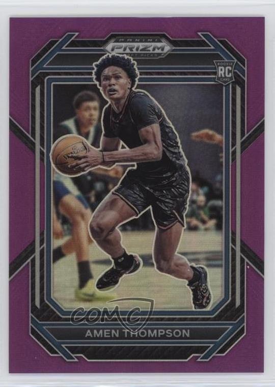 2023-24 Panini Prizm Draft Picks Purple Prizm 67/75 Amen Thompson #4 0v2h