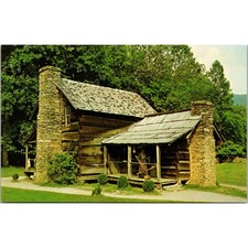 Pioneer Farmstead Great Smoky Mountains National Park Old Cabin House Postcard