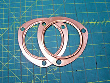 3 Copper Exhaust Header Flange Gasket 3 Bolt Universal Collector 1 Pair 3 Copper Exhaust Header Flange Gasket 3 Bolt Universal Collector 1 Pair