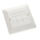 Excel Cat5e/Cat6 (UTP) 3 en 1 assemblage 3 modules dans une seule plaque biseautée gang