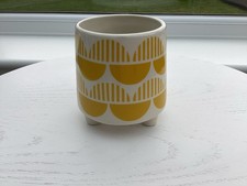 Next Small Ochre Glazed Ceramic Planter Plant Pot 10cm