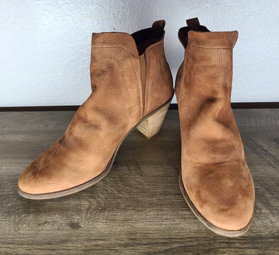 LUCKY BRAND LX-JANA Womens Ankle Boots SIZE 10M/40 Brown Leather