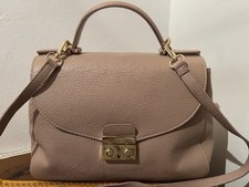 Borsa Made In Italy Marca W. in vera pelle Italiana colore cipria con dust bag