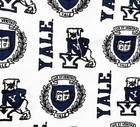 Great Yale University Bulldog Logo Cotton Blend Fabric 60" Wide x 4 1/2 Yards