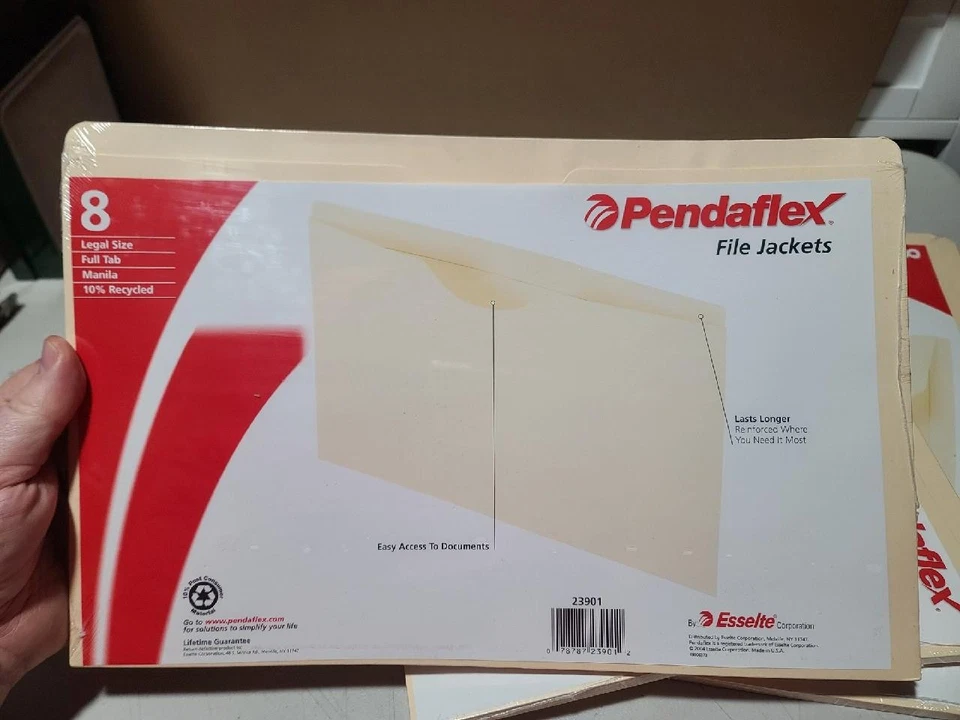 Lot of 32 (4 of 8) New Sealed Pendaflex File Jackets Legal Size Full Tab Manila - Image 2 of 4
