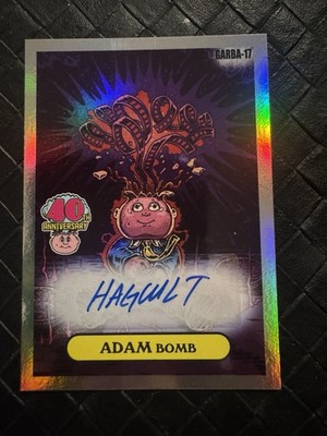 2025 Topps Garbage Pail 40th Anniversary Adam Bomb GARB-17 AUTO GPK SP Rare