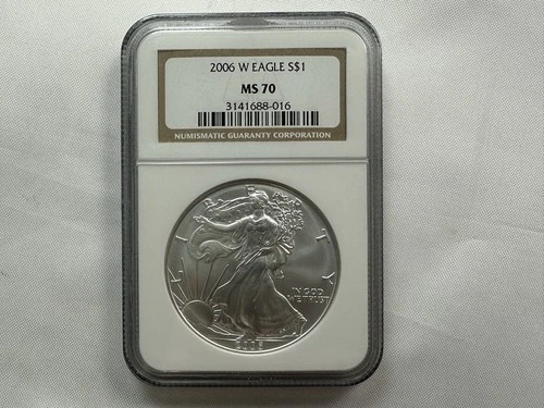 2006 W American Silver Eagle Burnished NGC MS70