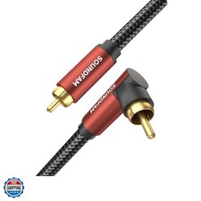 90 Degree RCA Cable Right Angle Subwoofer Cable, Digital Audio Coaxial Cable...