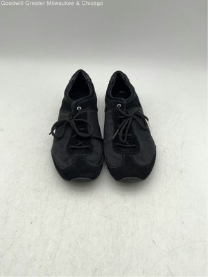 Coach Womens Sneaker Shoes Flats Kelbie A1343 Lace-Up Black Signature Print 7M
