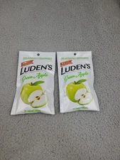 2x Luden's Green Apple Throat Drops Lozenges 25 Count Exp 09/2025 New Sealed.