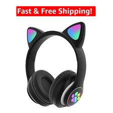 Lightweight Bluetooth Cat Ear Headphones for Kids - Adjustable and Comfortable