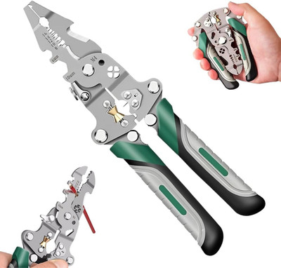 18 in 1 Foldable Wire Stripper,Multifunctional Foldable Wire Stripper Electrical