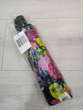 Vera Bradley Hilo Meadow Umbrella Bright Pink Yellow Floral Black Retired NWT