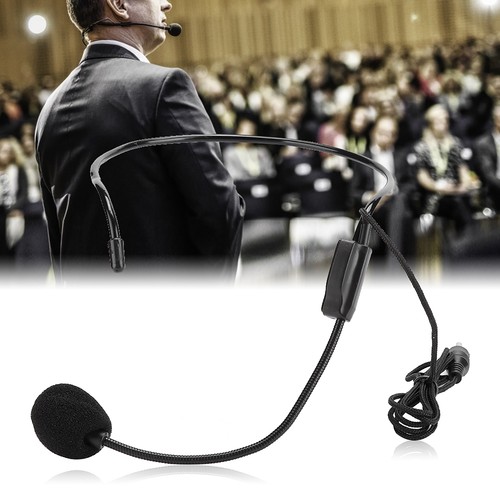 3x 3.5 Mm Screw Plug Wired Head Condenser Microphone Headset Mic For Shopping Gu - Picture 9 of 11
