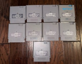 Lot of 9 Nintendo NES Assorted Games- Double Dragon, Dr. Mario, Pro-Am - TESTED