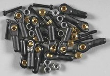 Dubro 900 4-40 Heavy-Duty Ball Links with Hardware Black (Pack of 12)